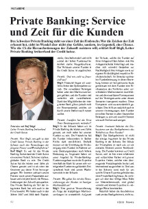 Private Banking: Service und Zeit für die Kunden