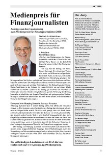 Medienpreis für Finanzjournalisten 2010