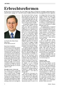 Erbrechtsreformen Schweiz und Schottland