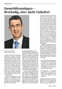 Immobilienanlagen  Beständig, aber nicht risikofrei