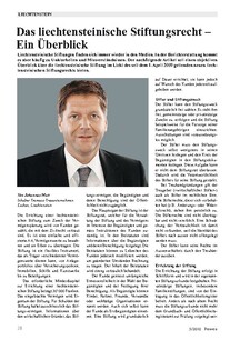 Das liechtensteinische Stiftungsrecht  Ein Überblick