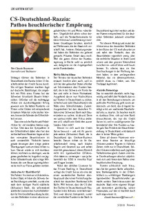 CS-Deutschland-Razzia: Pathos heuchlerischer Empörung