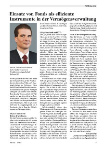 Einsatz von Anlagefonds in der Vermögensverwaltung