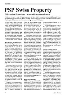 Porträt PSP Swiss Property