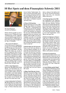 Finanzplatz Schweiz 2011
