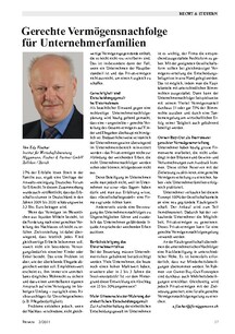 Gerechte Vermögensnachfolge für Unternehmerfamilien