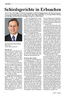 Schiedsgerichte in Erbsachen