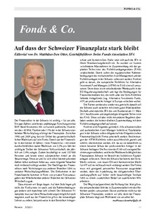 Auf dass der Schweizer Finanzplatz stark bleibt
