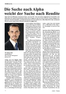Die Suche nach Alpha weicht der Suche nach Rendite