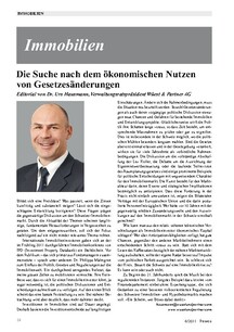 Die Suche nach dem ökonomischen Nutzen von Gesetzesänderungen