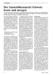 Der Immobilienmarkt Schweiz