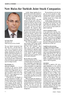 New Rules for Turkish Joint Stock Companies