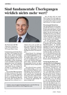Sind fundamentale Überlegungen nichts mehr wert?