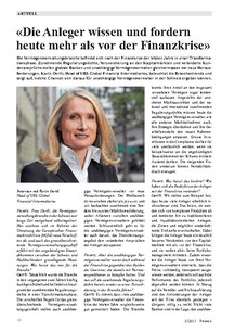 «Die Anleger wissen und fordern heute mehr als vor der Finanzkrise»