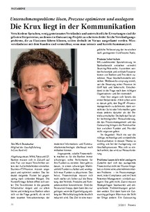 Unternehmensprobleme lösen, Prozesse optimieren und auslagern