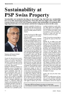 Sustainability at PSP Swiss Property