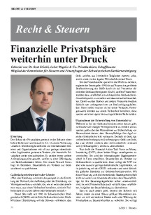 Finanzielle Privatsphäre weiterhin unter Druck