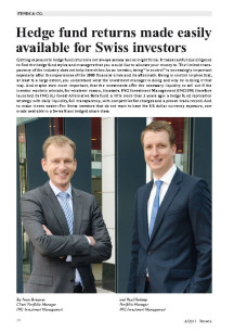 Hedge fund returns made easily available for Swiss investors