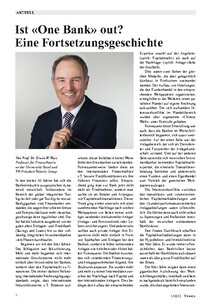 Ist «One Bank» out?