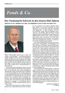 Der Fondsmarkt Schweiz in den letzten fünf Jahren