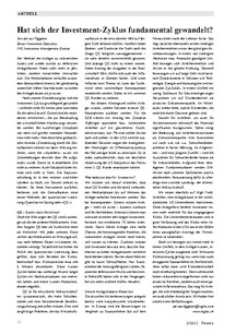 Hat sich der Investment-Zyklus fundamental gewandelt?