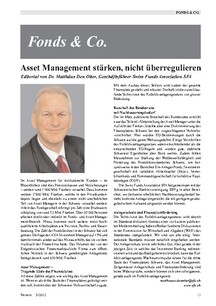 Asset Management stärken, nicht überregulieren