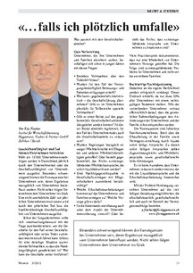 «. . . falls ich plötzlich umfalle»
