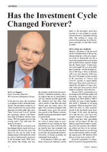 Has the Investment Cycle Changed Forever?