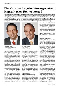 Die Kardinalfrage in der Vorsorge