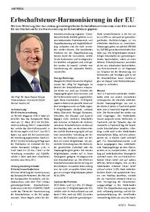 Erbschaftsteuer- Harmonisierung in der EU