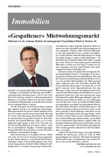 «Gespaltener» Mietwohnungsmarkt