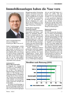Immobilienanlagen haben die Nase vorn