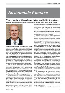 Verantwortung übernehmen heisst nachhaltig investieren