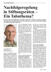 Nachfolge in Stiftungsräten