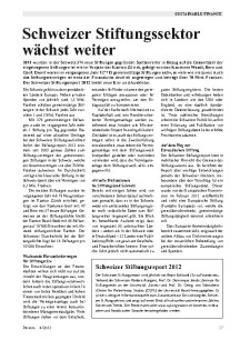 Schweizer Stiftungswesen