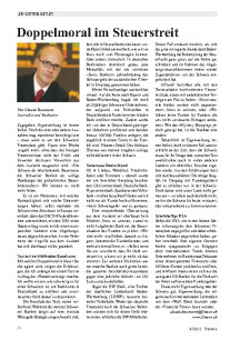 Doppelmoral im Steuerstreit