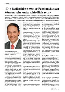 «Die Bedürfnisse zweier Pensionskassen können sehr unterschiedlich sein»