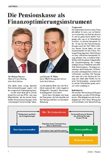 Die Pensionskasse als Finanzoptimierungsinstrument