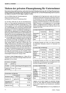Tücken der Finanzplanung