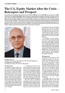 U.S. Equities After the Crisis