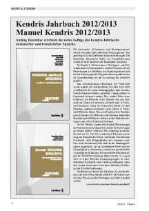 Kendris-Jahrbuch 2012/2013