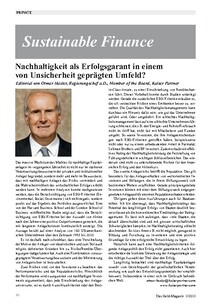 Nachhaltigkeit als Erfolgsgarant