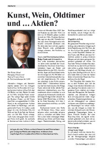 Kunst, Wein, Oldtimer und ... Aktien?