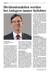 Dividendenaktien werden bei Anlegern immer beliebter