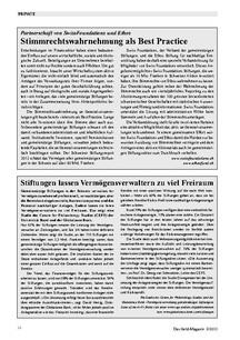 Stimmrechtswahrnehmung als Best Practice