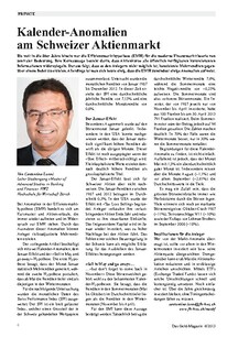 Kalender-Anomalien am Schweizer Aktienmarkt