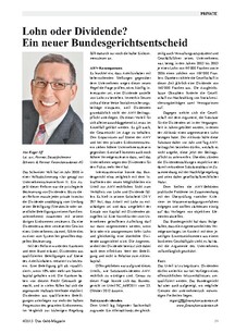 Lohn oder Dividende?