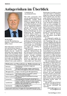 Anlagerisiken im Überblick