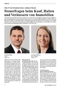 Steuerfragen beim Kauf, Halten und Veräussern von Immobilien