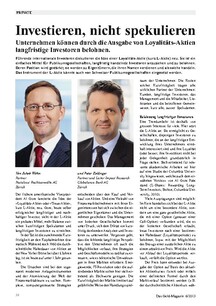 Loyalitäts-Aktien: Investieren, nicht spekulieren
